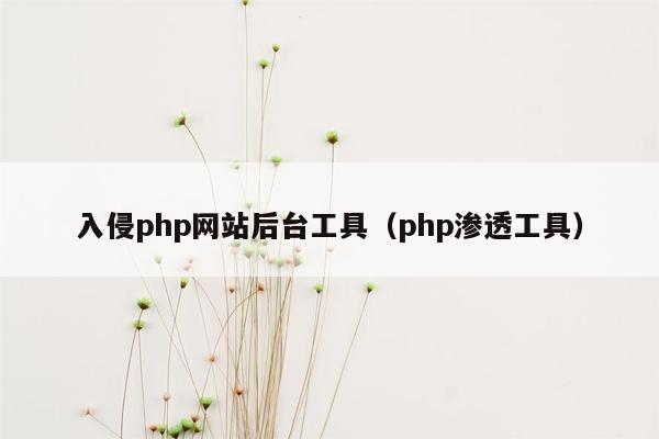 入侵php网站后台工具（php渗透工具）