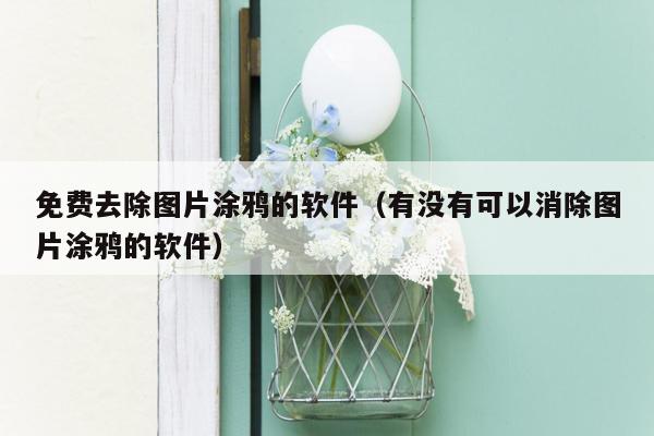 免费去除图片涂鸦的软件（有没有可以消除图片涂鸦的软件）