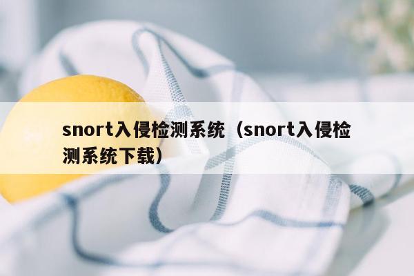 snort入侵检测系统（snort入侵检测系统下载）