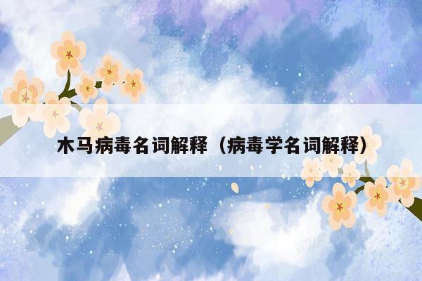 木马病毒名词解释（病毒学名词解释）