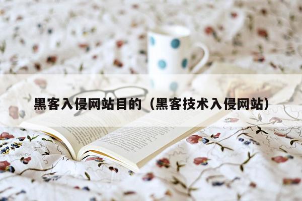 黑客入侵网站目的（黑客技术入侵网站）